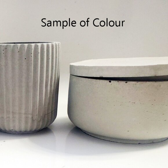 Handcrafted Concrete Candle Vessels – Set of 10 Grey - Picture 3 of 5